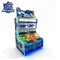 Machine d'arcade de mini-bowling 2 joueurs, à monnayeur, avec distribution de tickets, jeu de bowling en bois pour enfants, pour parcs d'attractions, centres de jeux et FEC