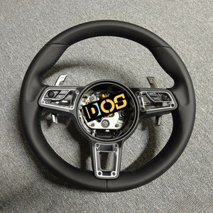 Volante Deportivo Personalizado de Cuero Negro DOS para <span class=keywords><strong>Porsche</strong></span> 911 991 992 Cayenne 958 987 <span class=keywords><strong>Boxster</strong></span> <span class=keywords><strong>986</strong></span> Panamera 970 Taycan Macan - Product Image 5