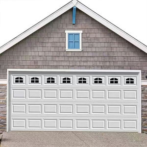 Puerta de Garaje Exterior para Casa o Villa a Precio Económico, Diseño de Puerta de Garaje Seccional Aislada Automática con Placa Superior - Product Image 1