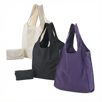 Sac de courses pliable en toile de coton écologique, grande capacité, réutilisable, sac de transport pour épicerie, sac de marché portable et pliable