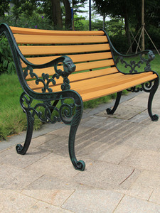 Livraison gratuite, banc <span class=keywords><strong>de</strong></span> patio au design minimaliste moderne, bois massif, <span class=keywords><strong>jardin</strong></span> extérieur, cadre <span class=keywords><strong>en</strong></span> <span class=keywords><strong>fer</strong></span> <span class=keywords><strong>forgé</strong></span> anti-corrosion, banc double - Product Image 5