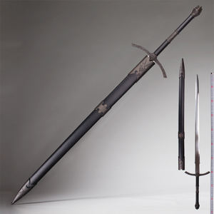 ลอร์ดออฟเดอะริงหมัด/Nazgul ภาพยนตร์ Prop ดาบสไตล์ยุโรปหนังไม้ตะวันตก Scabbard ฟรีกระดานแขวน - Product Image 2