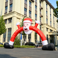 Arche gonflable Père Noël en tissu Oxford pour décoration de Noël extérieure, idéale pour fêtes et événements, durable et résistante au soleil