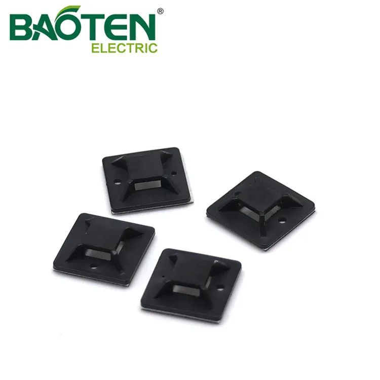 BAOTENG BT high quality plastic Cable Tie Mounting Base hole mounting wire zip Tie Mounts