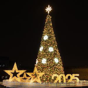 Tùy Chỉnh Kim Loại Khung Đứng Điểm Điều Khiển Đèn LED Khổng Lồ Thương Mại Cây Giáng Sinh Ngoài Trời Cho Khách Sạn Trung Tâm Mua Sắm - Product Image 2