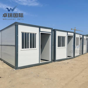 折りたたみ式コンテナキャビンスチールフレーム防水パネルプレインストール浴室キッチンモバイルホーム - Product Image 2