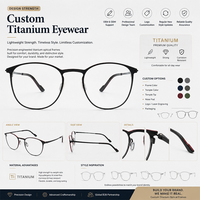 Monturas de Gafas Redondas Retro de Titanio, Nuevas, al por Mayor, Monturas de Gafas Ultraligeras para Mujer, Gafas Ópticas de Titanio