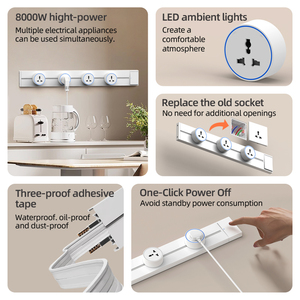 Adaptador de <span class=keywords><strong>Enchufe</strong></span> Extraíble KSQ para Brasil/Italia/UE/Reino Unido/Rusia, 6 Tomas Metálicas, 32A, con Puerto <span class=keywords><strong>USB</strong></span>, <span class=keywords><strong>Interruptor</strong></span>, para Cocina y Oficina - Product Image 4