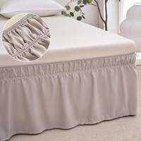Jupe de lit en tissu brossé certifiée OEKO-TEX avec volant élastique anti-poussière, housse de sommier pour chambre à coucher et hôtel, prise en charge OEM ODM