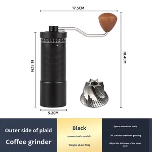 <b>Mini</b> Manual Coffee Beans Stainless Steel Core Coarse/Fine Adjustable Settings Hand Crank External Adjustment 35g External Vertic - Product Image 6