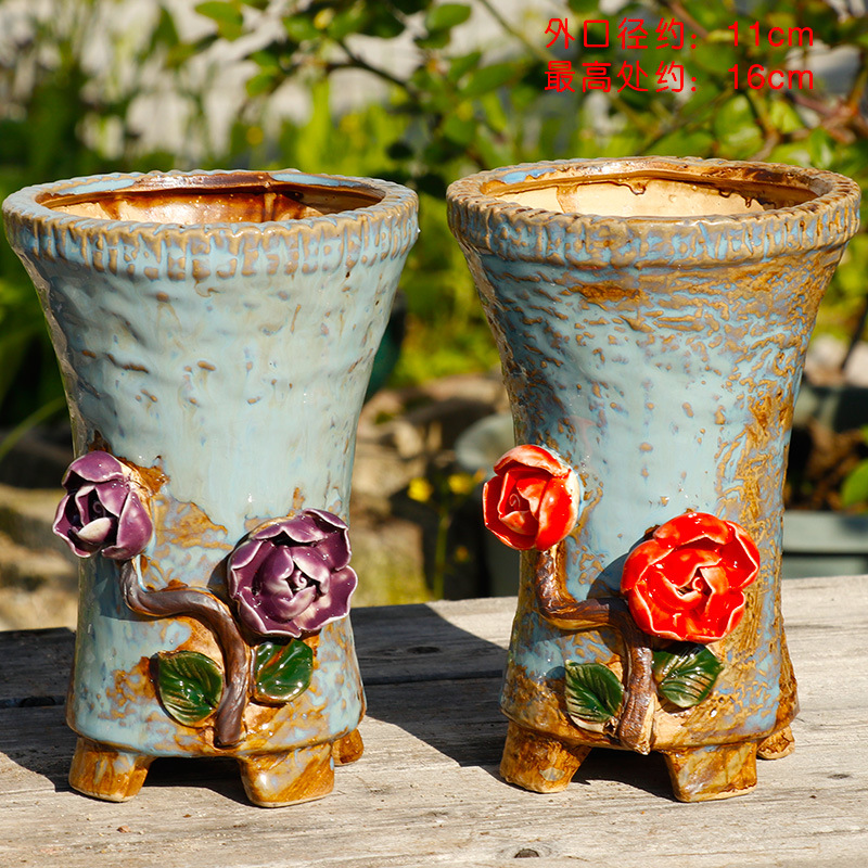 Exquisite Tall Ceramic Succulent Flower Pots for Garden