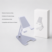 Support de téléphone pliable en alliage d'aluminium pour jeux, support de bureau réglable sur deux axes pour tablette, smartphone, iPad, portable