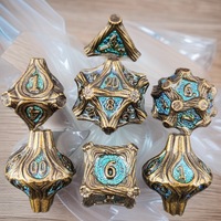 Jeu de dés multi-faces en alliage de zinc pour TRPG, D&D, Cthulhu, COC et jeux de société - Dés à angle droit D6/D20