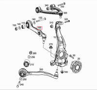Bras de suspension inférieur droit avant en fonte d'argent de haute qualité pour suspension W217 W222 Classe S
