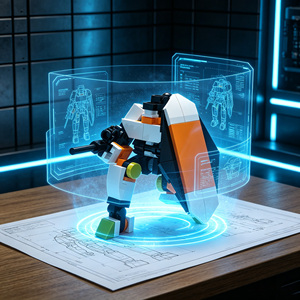 70Pcs Educational STEM DIY Building <b>Block</b> Set Robot Mecha Soldier Construction Bricks Toy For Kids Assembly Play Bricks Toy Kit - Product Image 2