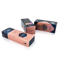 Boîte d'emballage en papier pliable de luxe personnalisée OEM, imprimée holographique or rose, pour eye-liner et fond de teint liquide, boîte cadeau pour maquillage