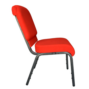 Sillas de Adoración, Sillas de Capilla, Fabricante de Sillas Metálicas para Iglesias y Lugares de Culto en Tela Roja con Estructura Plateada - Product Image 6