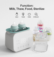 Chauffe-biberon Baphiya, stérilise, sèche et chauffe le lait, électrique 500W, matériau PP, garantie 1 an, autres appareils pour bébés