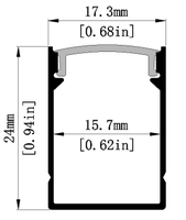 Perfil de Extrusión de Aleación de Aluminio 6063-T5 para Tiras de Luces LED, Decoraciones, Servicio de Corte LS-078