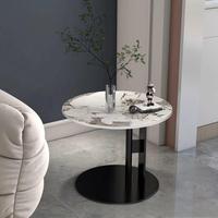 Ensemble table basse ronde en acier inoxydable au design créatif moderne comprenant une table d'angle pour la maison et les meubles de salon