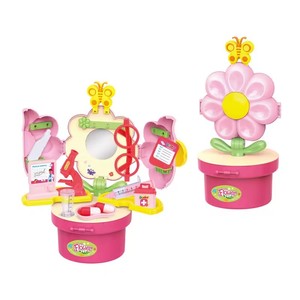 Ensemble de jeu éducatif <span class=keywords><strong>4</strong></span>-en-1 pour enfants : maisonnette, outils, pot de fleurs, fonctions sonores et lumineuses, en plastique, pour jeu de rôle préscolaire - Product Image 1