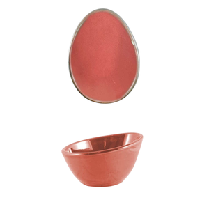 Bol en céramique ovale DIAM. Saumon de 10 cm - Product Image 1