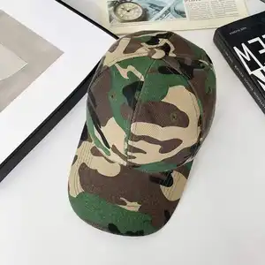 Kustom 6 Panel topi bisbol Camo pria topi turis memancing katun topi bisbol kamuflase taktis luar ruangan