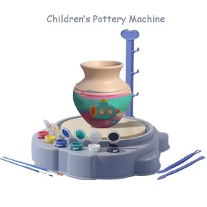 Vente chaude Mini tour <span class=keywords><strong>de</strong></span> potier électrique 3D en forme <span class=keywords><strong>de</strong></span> hibou Jouets pour enfants Bricolage Art Artisanat Peinture <span class=keywords><strong>Dessin</strong></span> Jouet - Product Image 4