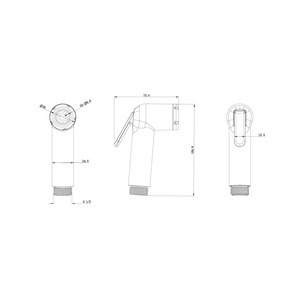 Hiện đại ABS treo tường shattaf Bidet phun với Dễ dàng cài đặt cho phòng tắm sử dụng - Product Image 3