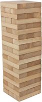 Grand ensemble de blocs de bois à empiler pour adultes et adolescents, 18 pouces de haut, jeu d'empilage de 60 pièces, jouet éducatif unisexe