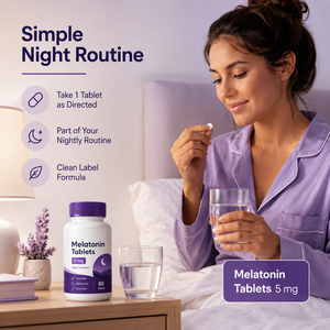 Offre Spéciale – Comprimés de Mélatonine Liposomale Végétalienne Naturelle à Faible Teneur en Sucre et Sans Gluten pour Adultes, 3mg/5mg/10mg, Aide au Sommeil, 60 Comprimés - Product Image 5