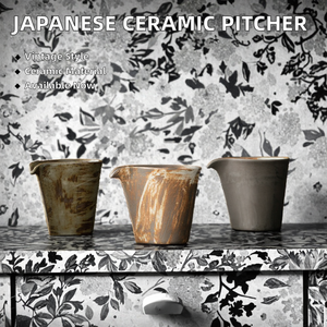 Juego de té de gres de estilo japonés Westgreen, accesorios, diseño Retro, jarra de cerámica pequeña, taza de feria resistente al calor de 150ml - Product Image 3