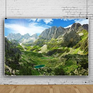 12x8ft กลิ้งภูเขาพื้นหลังสำหรับถ่ายภาพทะเลสาบสีเขียวอมฟ้าพร้อมท้องฟ้าสีขาวเมฆฉากหลังสำหรับถ่ายภาพ - Product Image 6