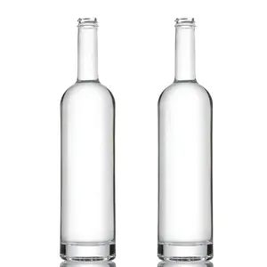 Bespoke ขวดแก้วใส่แอลกอฮอล์ขนาด700มล., ขวดไวน์วอดก้าสำหรับใส่สุรา