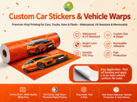 Autocollant réfléchissant en vinyle pour carrosserie de voiture, découpé sur mesure, avertissement de sécurité, imperméable, pour camion, SUV, remorque