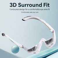 Lunettes de beauté oculaire légères en gros avec massage micro-courant LED rouge, rechargeables Type-C, pour la vente au détail et les cadeaux