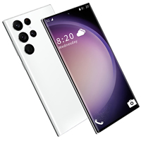 هاتف ذكي S23 Ultra 5G غير مقفل، ذاكرة 3 جيجابايت + 64 جيجابايت، معالج عشاري النواة، شاشة AMOLED عالية الدقة بمعدل تحديث 90 هرتز، نظام أندرويد 13.0، يدعم اللغات الإسبانية والفرنسية والألمانية، بطارية 5000 مللي أمبير