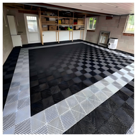Dalles de sol en plastique antidérapantes pour garage, dalles de sol emboîtables pour lavage de voitures, atelier, sous-sol, piscine, parking