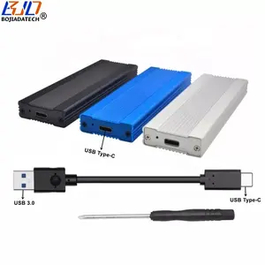 10Gbps USB Type-C to NGFF M.2 M-키 NVME 외부 SSD 인클로저 케이스 ASM2362 (20CM USB A-C 데이터 케이블 포함)