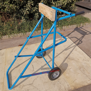 Chariot de <span class=keywords><strong>moteur</strong></span> <span class=keywords><strong>hors</strong></span>-<span class=keywords><strong>bord</strong></span> personnalisable de style U avec supports de support de <span class=keywords><strong>moteur</strong></span> en acier à quatre roues support de roue fermé - Product Image 3