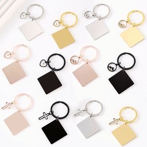 Heart Shaped Mustard Seed Pendant Laser Engraved Printed logo Blank Material DIY <b>square</b> Metal Stainless Steel Keychain - Product Image 1