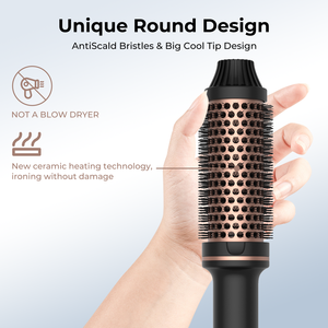 Sikat termal 1.5 inci besi pengeriting panas 450F sikat pengeriting rambut pelurus sikat pengeriting - Product Image 5