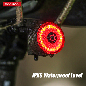 Lanterna Traseira Inteligente para Bicicleta GACIRON LOOP-100, Luz de Segurança Traseira Magnética em Fibra de Carbono, Luz Traseira Inteligente Óptica 3D, IPX6 - Product Image 4