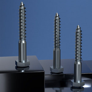 Vis autotaraudeuses à tête hexagonale Bft pour bois, norme DIN 571, acier au carbone Q235, niveau 4.8, usage construction - Product Image 4