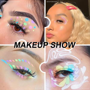 GroBhandel Delineador de ojos cosmético húmedo de alta calidad Neon UV Pastel activado brillo a base de agua Split Cake Eyeliner para maquillaje - Product Image 6