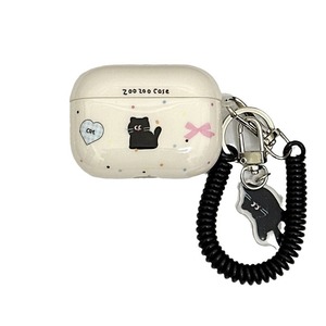Funda para auriculares con diseño de gato negro y lazo, compatible con Airpods Pro 2, 3, 4 generación, funda protectora inalámbrica con Bluetooth - Product Image 1