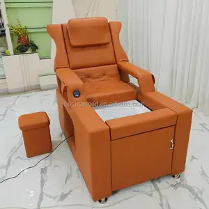 Hochey Luxury Beauty Salon Furnitures Bed Cosmetic Facial Electric Bed Table Shampoo Pedicure Chairs With Heating Function