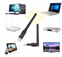 ZHOPEN ZP150A2 Externe USB 2.0 WiFi Adapter Draadloos 2.4GHz 150Mbps 2DBI Antenne Dongle Satelliet TV Ontvanger Computer Voorraad