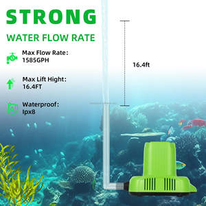 फ्रीसिया तालाब सबमर्सिबल वाटर पंप 1585gph 120w पूल कवर पंप के लिए कवर पंप - Product Image 6