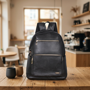 Unisex Green Polyester Barrel-shaped <b>Backpack</b> Zipper Closure Classic Style Logo Decoration Casual Shoulder Bag Large Capacity - Product Image 4